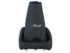 SCHALTMANSCHETTE FÜR NISSAN X-TRAIL 01-03 SCHALTSACK STICKEREI FADEN DUNKELBLAU