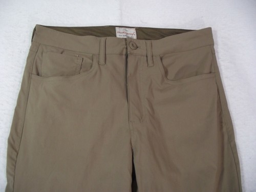 Weatherproof 5 pocket jeans style pants mens 34 x 30 brown nylon stretch Flex - Picture 2 of 12