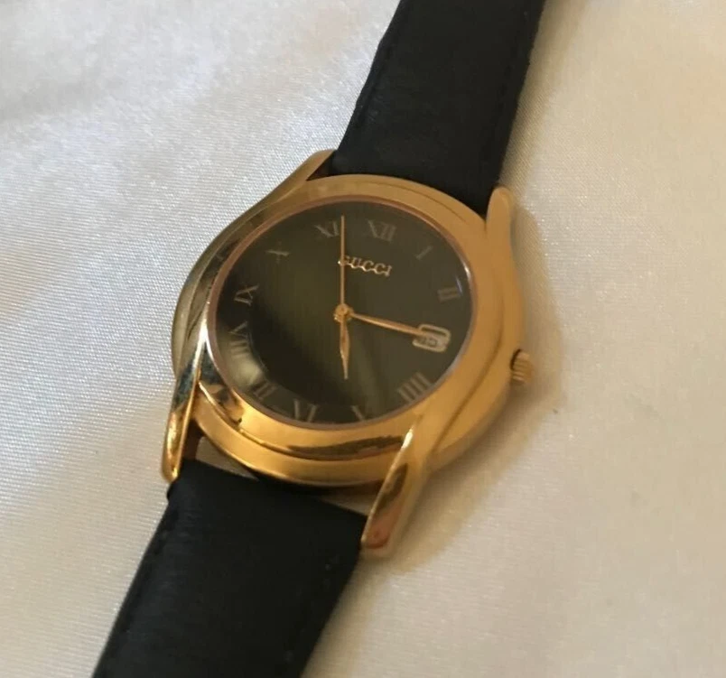 [UTILISÉ Excellent] Montre à quartz pour homme GUCCI 5400M cadran noir date sans boîte de JP