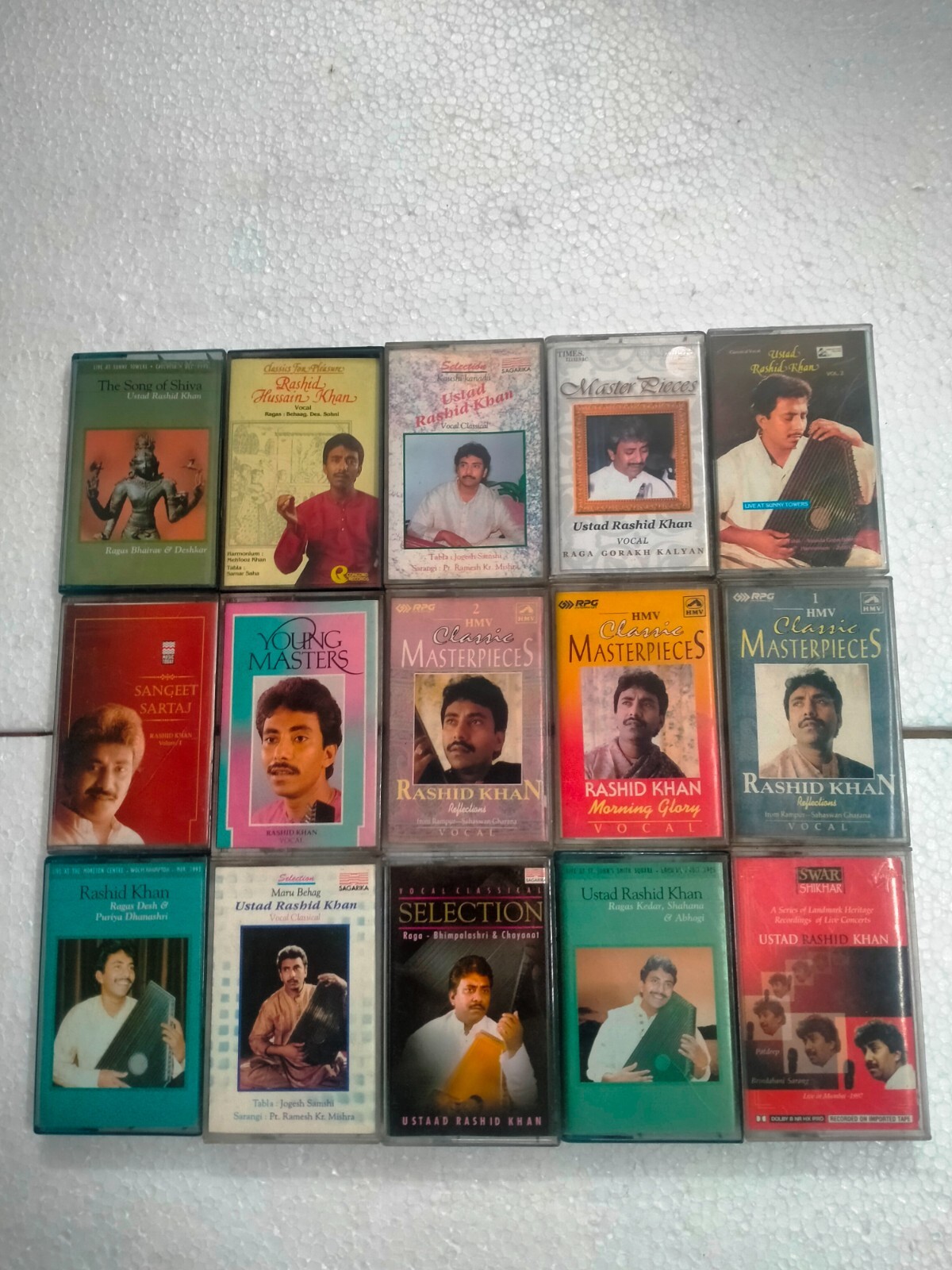 Rashid Hussain Khan India Classical Instrumental Vocal Cassette Tape Rare 26Pc