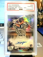 2017 HUNTER RENFROE #266/499 BOWMAN CHROME ROOKIE AUTO REF. PSA GEM 10