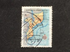 MOZAMBIQUE MOCAMBIQUE 1954 MAP $1 - USED 1.00E