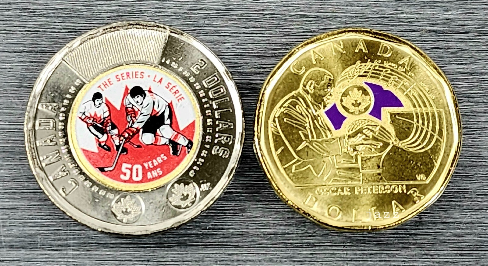 Set 2022 2 Canada Hockey Summit Toonie 1 Oscar Peterson Coins Loonie
