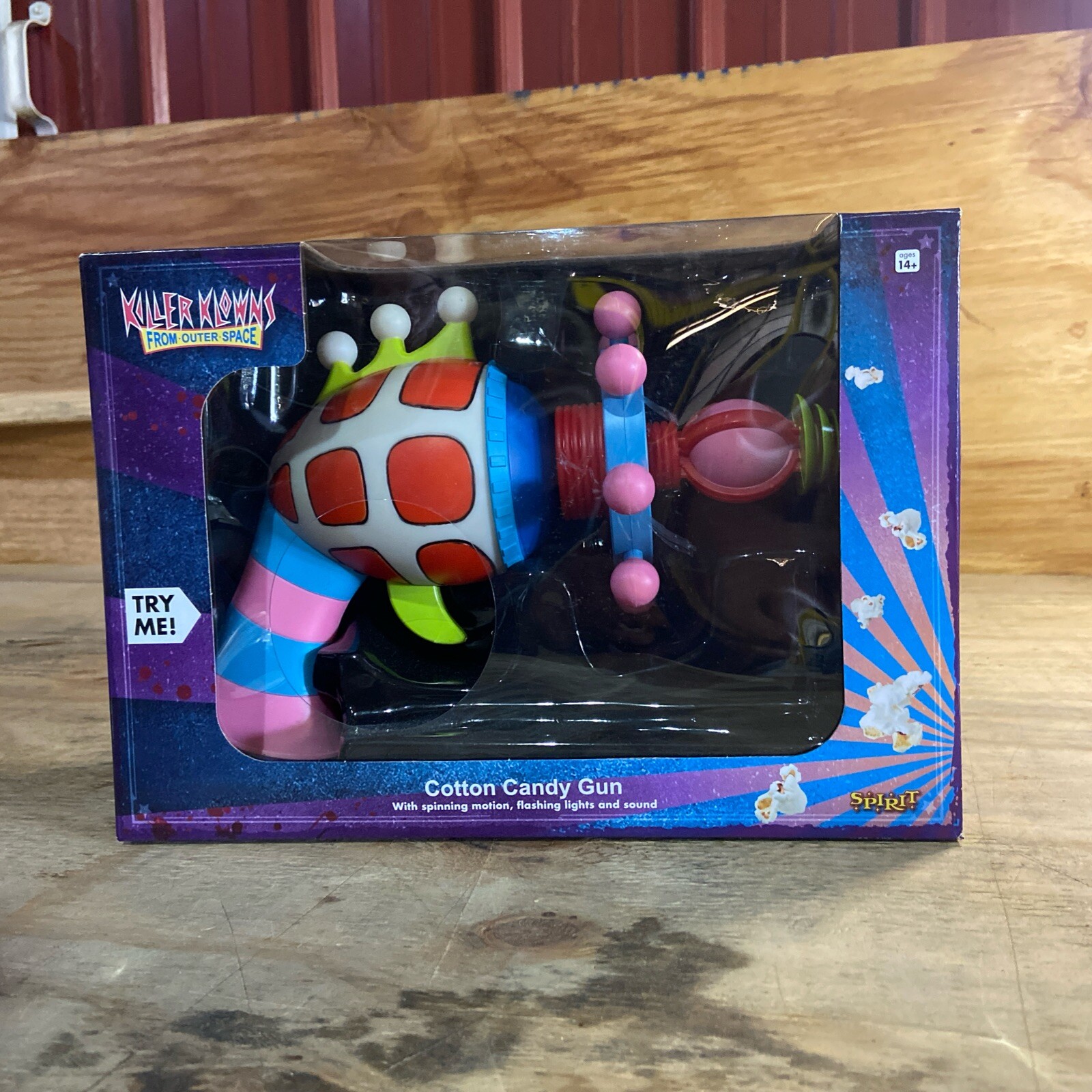 Killer Klowns From Outer Space Theatrical Cotton Candy Gun Prop Open Box