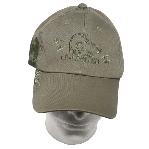 Ducks Unlimited DU Leader Hat Embroidered w/ Hunting Dog Cap Adjust Strap Green - Picture 2 of 11