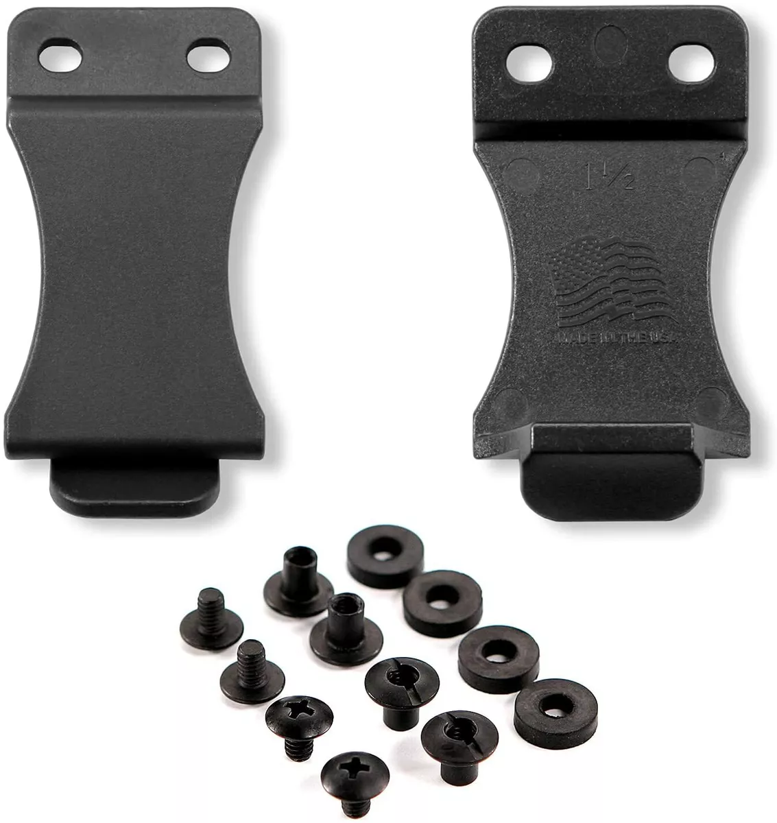 Kydex IWB Holster Belt Clip 1.5 or 1.75 inch + Hardware Screw Kit FOMI USA