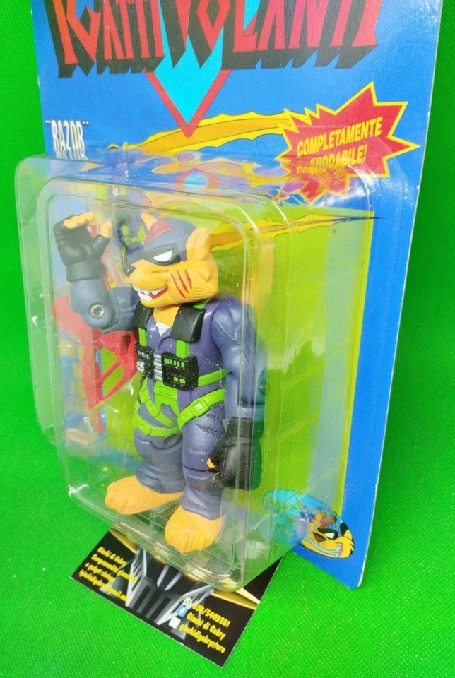 REMCO 1994 GIG I GATTI VOLANTI SWAT KATS Figure "RAZOR" Hanna Barbera, NEW MISB! - Immagine 3 di 4