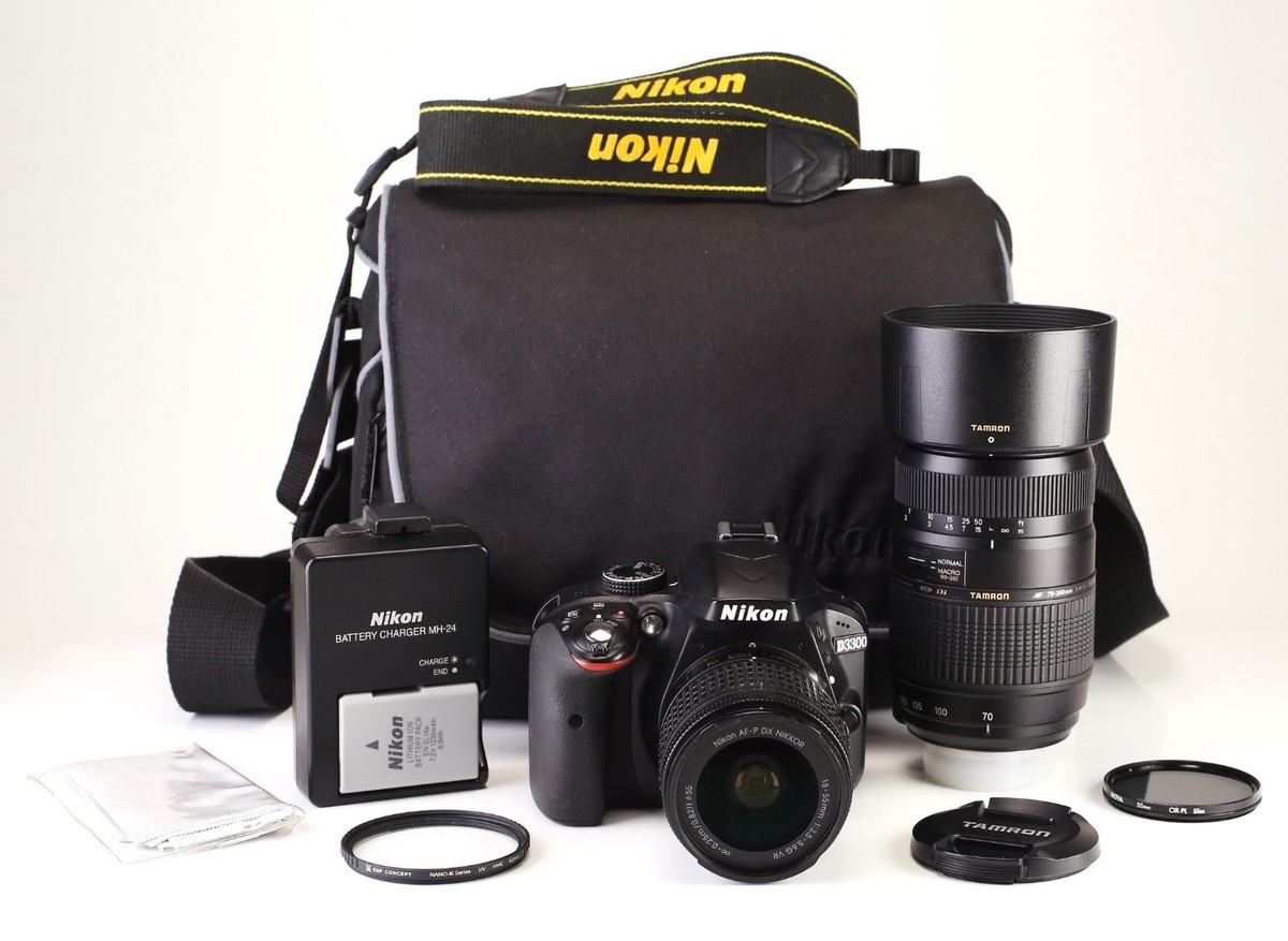 Nikon D3300 DSLR 18-55 Tamron 70-300mm Kit Refurbished 12
