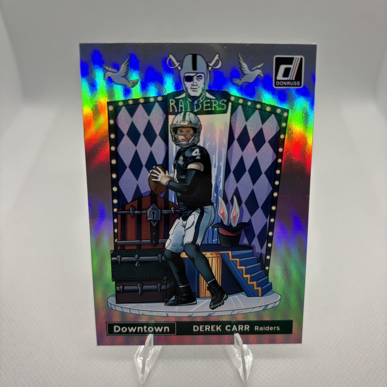 2021 Panini Donruss - Downtown #DT-26 Derek Carr Las Vegas Raiders