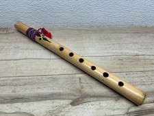 Flauta De Colección Andes Tradicional Artesanal Quena Bambú 8 Agujeros Soplada 15"