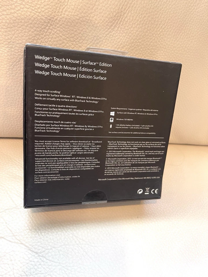 Microsoft Surface Edition Wedge Touch Bluetooth Wireless Mouse 1498 BlueTrack - Image 2 of 2
