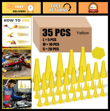 Rubber Hydraulic Oil Service Plugs - Drip Proof Hose Plugs, MultiPack, 3 Sizes f