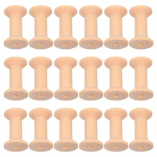 50pcs Wooden Sewing Spools for Crafts Empty Wooden Reels for Twine Ribbon