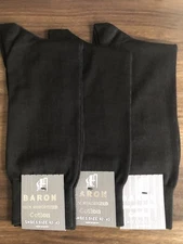 Three Pair Pack 100% Men Genuine Mercerized Egyptian Cotton Socks- Dark Gray