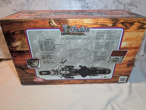 1948 Indian Chief 348 Black Die-Cast Motorcycle Guiloy 1:6 Scale BOX ONLY - Picture 4 of 6