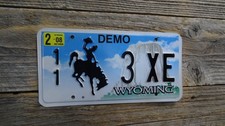 2008 Wyoming Dealer Demo Cowboy Bucking Horse embossed license plate!!!!!!