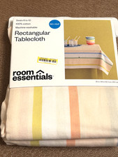 Tablecloth 100 Cotton, Seats 8 to 10 NEW Room Essentials 104"x60" Striped