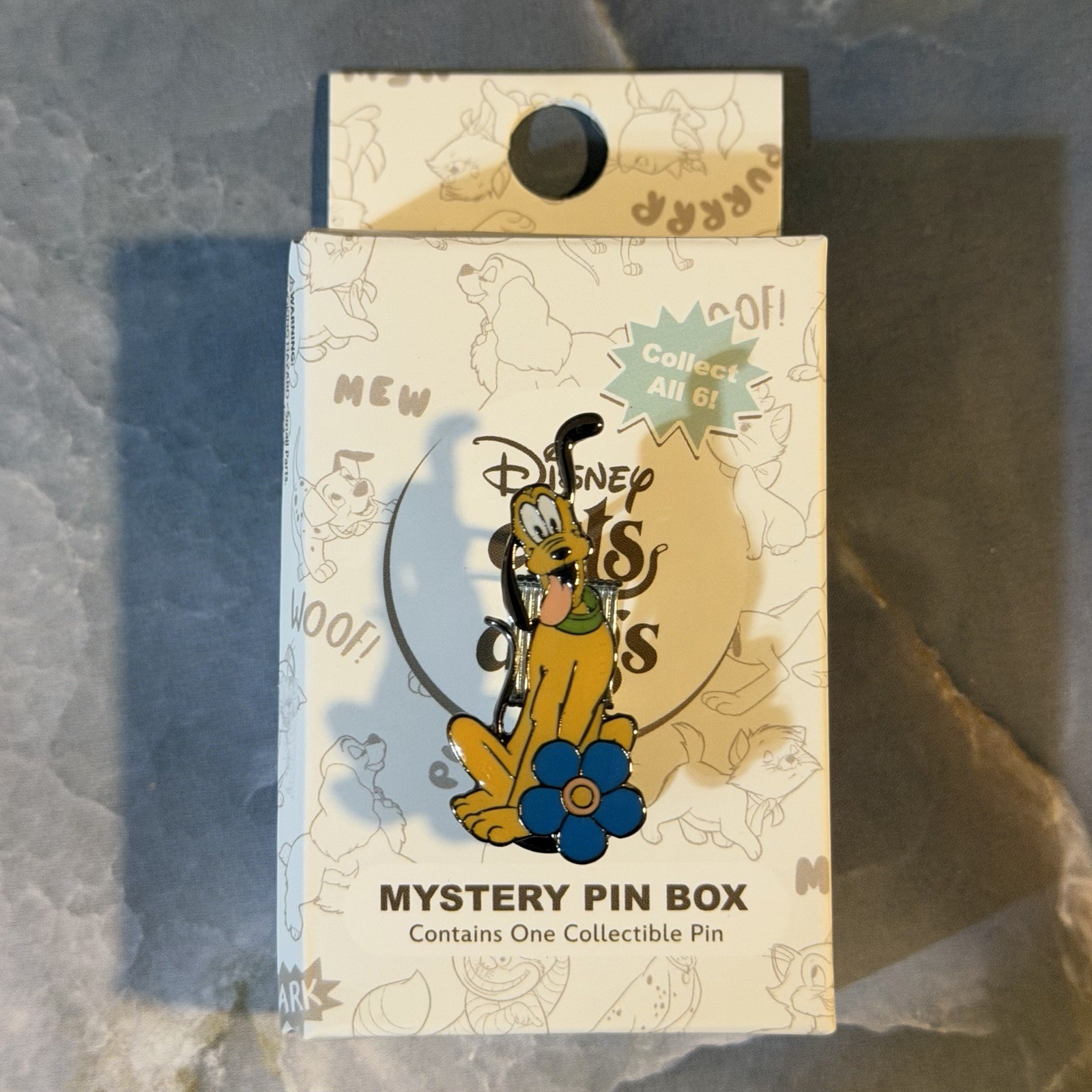 Neon Tuesday Disney Cats and Dogs Floral Mystery Pin - Pluto