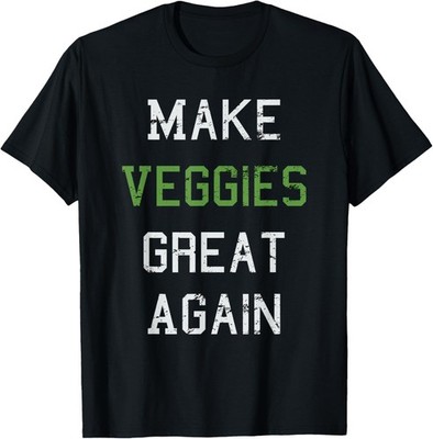 Make Veggies Great Again Funny Vegan Trump Christmas Gift T-Shirt
