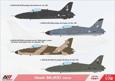 AAM-7227 A&A Models 1/72 Hawk 200 light multirole fighter (reg ZG200)