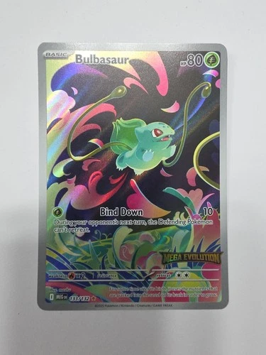 Pokémon TCG Bulbasaur IR 133/132 Mega Evolutions Stamped
