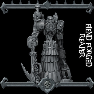 FIEND FORGED REAPER Undead Resin 3D Printed Fantasy Miniature D&D Tabletop RPG