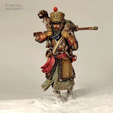 1/24 Napoleonic Soldiers and Their Dog  Unpainted Kit Model Unassembled