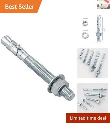 Quality 10-Piece Zinc Wedge Anchor Set 1/2'' x 4-1/4'' for Reliable Installations