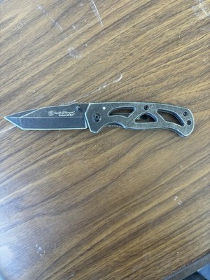 Smith & Wesson S&W Keychain Framelock Folding Pocket Knife Black Stonewash