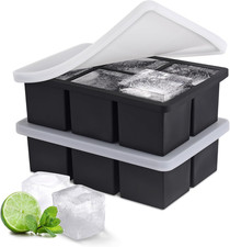 Ice Cube Tray, Large Ice Cube Moulds for Easy Release, Large Silicone Ice Cube T