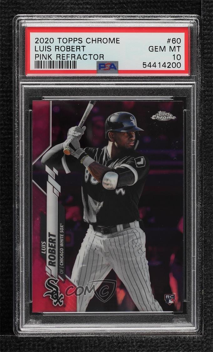 2020 Topps Chrome Pink Refractor Luis Robert #60 PSA 10 GEM MT 1bg3
