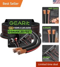 12AWG Speaker Wire, Pro Series 12 Gauge Speaker Wire Cable 20 Feet / 6 Meters...