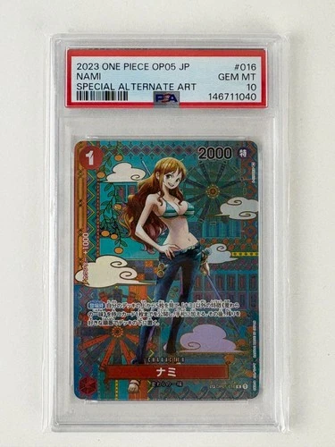 2023 One Piece OP05 Nami OP01-016 Special Alt Art SP Japanese PSA 10 Gem Mint