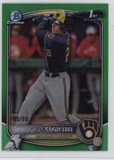 2025 Bowman Draft Chrome Green Refractor 5/99 Brady Ebel #BDC-194 6m7
