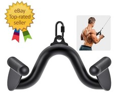 12 LAT Pull Down Bars Cable Machine Attachment, Rowing T-bar V-bar Set, Back ...