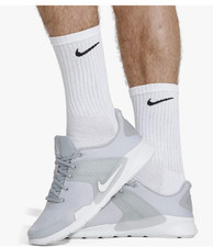 Nike Everyday Cushioned Crew Socks Size Youth Medium 5-7  - 6 Pairs, White