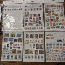 Romania Stamp Collection on Pages 1937-1980’s.  Stamps on both sides