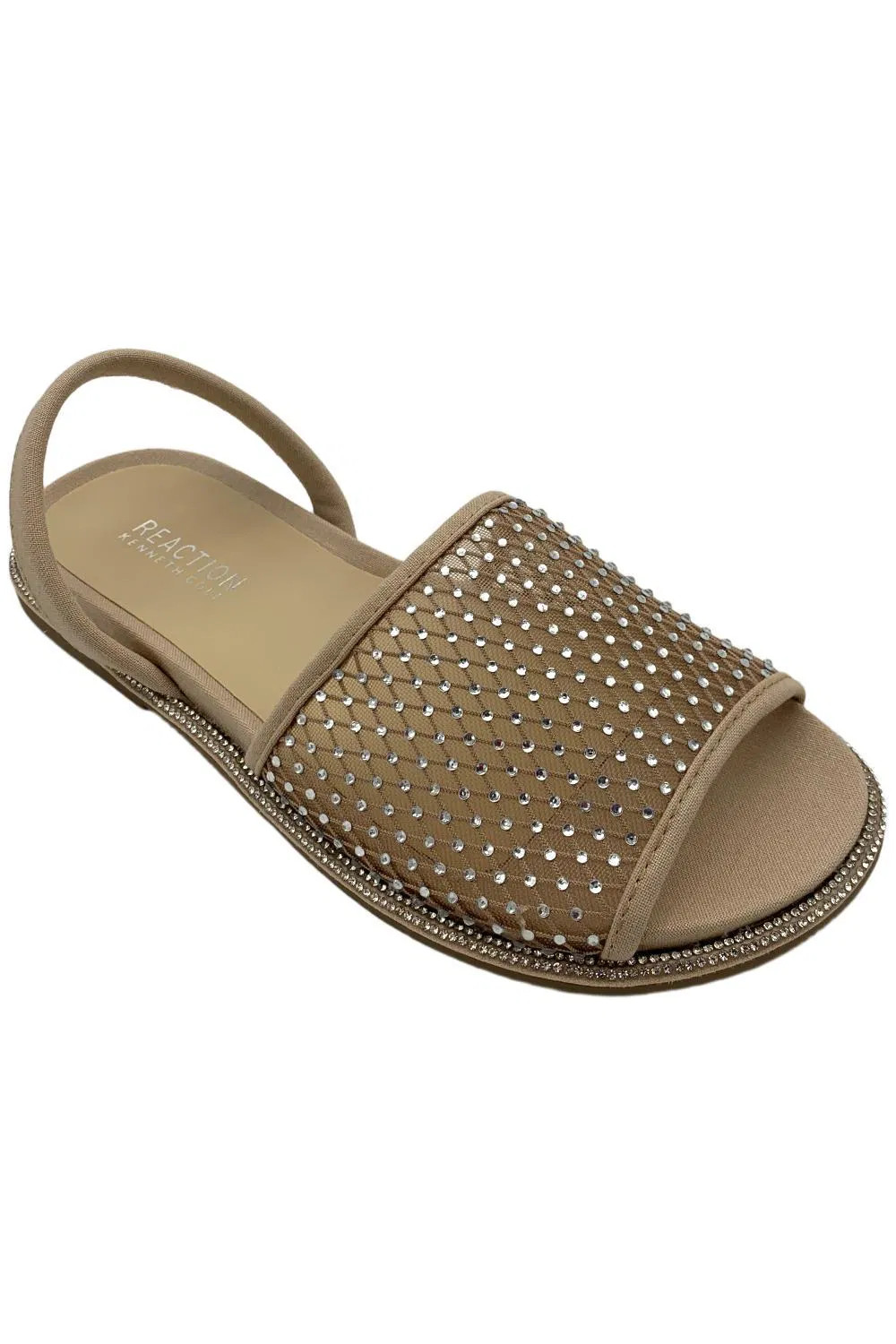 Kenneth Cole Reaction Saavi Flat Sandal Almond Crystal