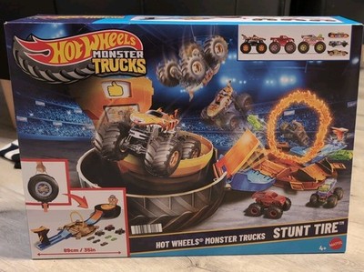 Mattel Hot Wheels Monster Trucks Stunt Tire Set Arena Track Car Truck NIB SEALED