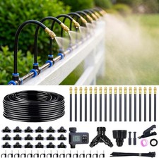 100FT Drip Irrigation System with Smart Water Timer, 1/4" Tubing Automatic