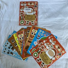 72 Sheets Christmas Stickers Build a Face Make Your Own Santa Elf Gingerbread