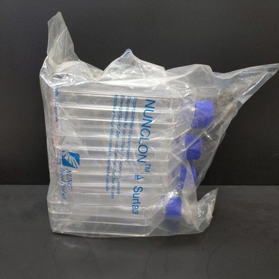 4x NUNC 200 ml dreilagige Nunklon behandelte Zellkulturkolben CAT 132913. 