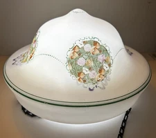 Vintage pink Plafonnier Ceiling Glass Pendant Light Art Deco Large Flycatcher