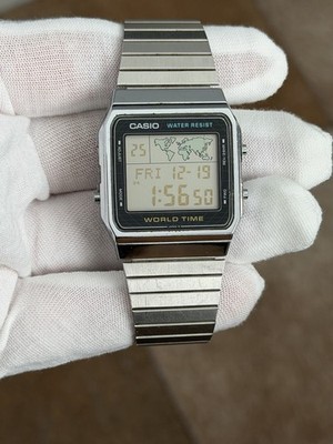Rare Vintage Casio World Time A300U Men s Digital Watch Module 643 JDM 1980s