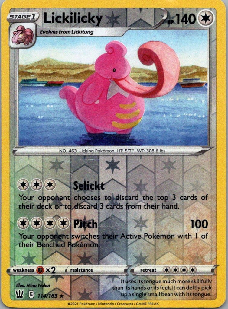 Pokemon TCG Lickilicky 114/163 Battle Styles Rev Holo LP [T3COUU]