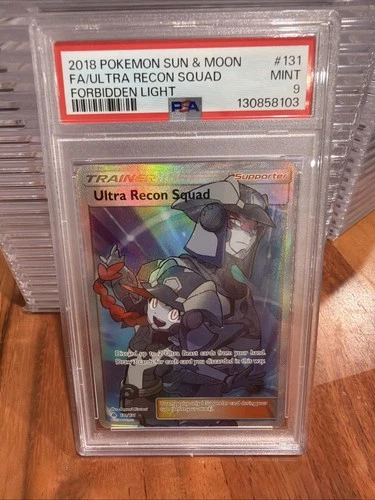Ultra Recon Squad (Full Art) 131/131 Sm-Forbidden Light Holo PSA 9 Perfect Card