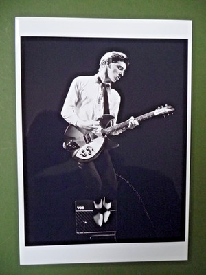 Paul Weller The Jam Rickenbacker 330 Black and White Photograph A4