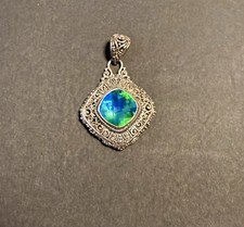 SARDA Signed Sterling Silver 925 Peacock quar...