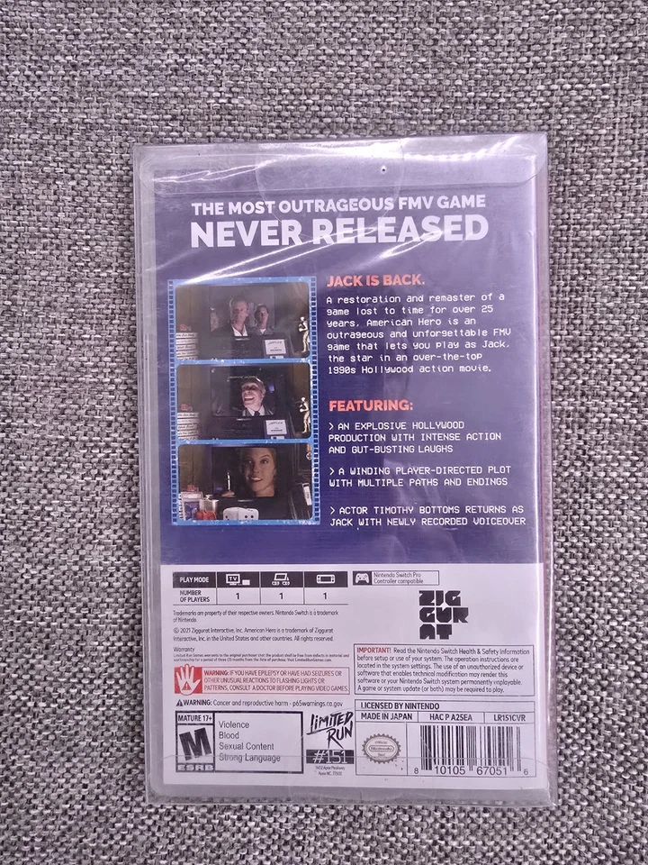 American Hero LRG #151 Nintendo переключатель запечатанный совершенно новый в протектор - Изображение 2 из 3