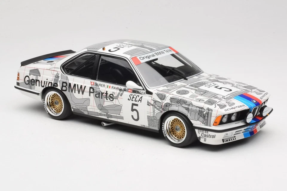 155852505 BMW 635 CSi E24 n5 Ravaglia Winner Spa 24h 1985 Minichamps 1:18 - Image 4 of 4